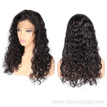 Human Hair Natural Lace Full Highlight High Ponytail Color Pre Plucked Water 360 Deep Front Curly Closure Frontal Wig